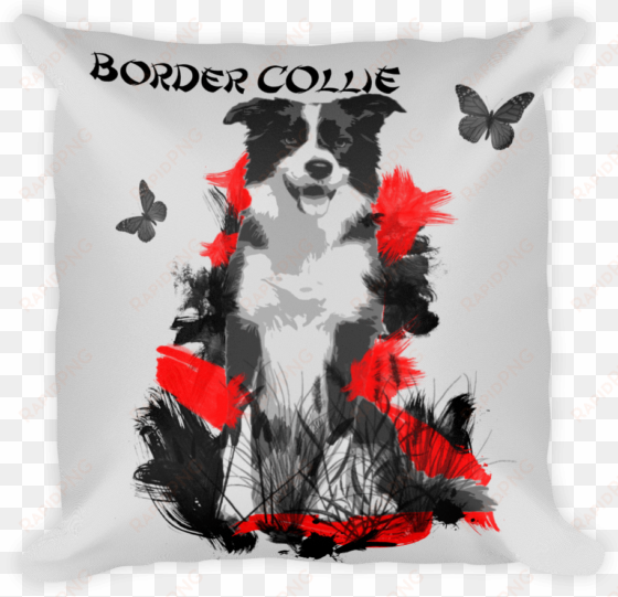 border collie chinese painting / silver - photoshop