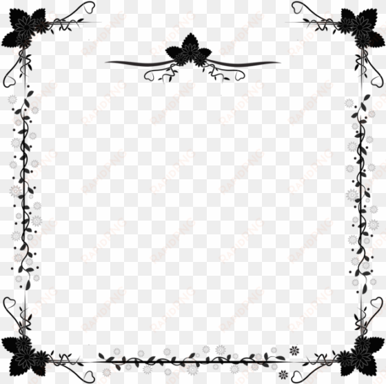 border for invitation card 03, border, flower, wedding