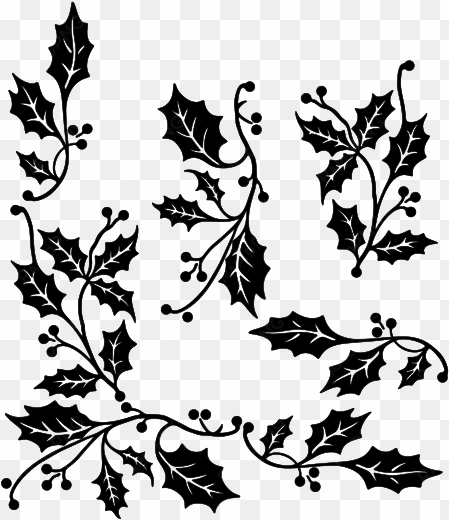 borders and frames christmas computer icons black and - holly ribbon border holiday square stickers