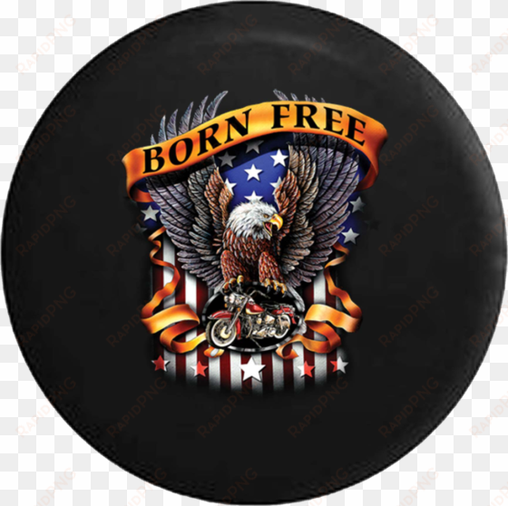 born free american bald eagle flag motorcycle jeep - american biker t shirts