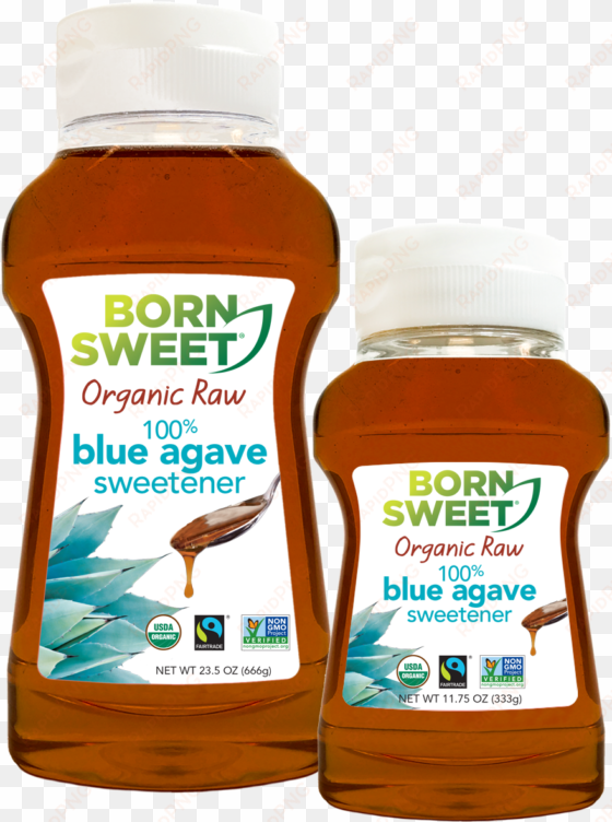 born sweet® organic raw 100% blue agave sweetener - plastic bottle