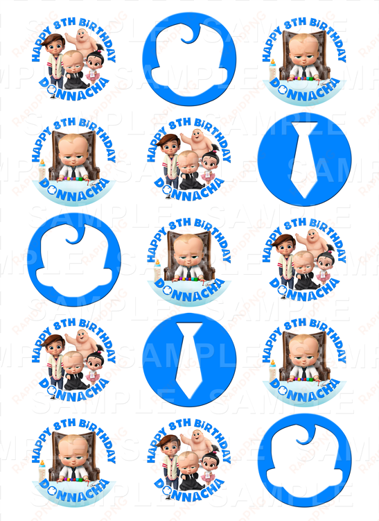 boss baby cupcake toppers