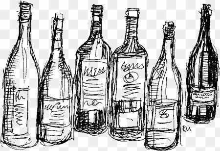 bottle of wine - sketch