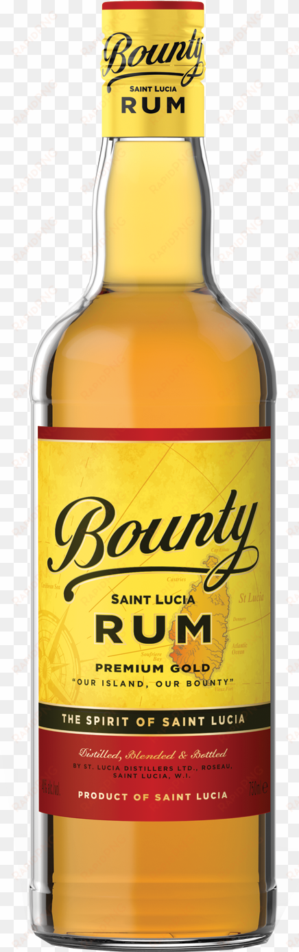 Bounty Rum Gold St Lucia Rum - Bounty Rum transparent png image