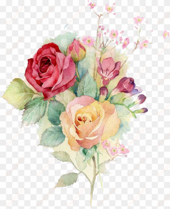 bouquet vector watercolor clipart download - watercolor flower bouquet png