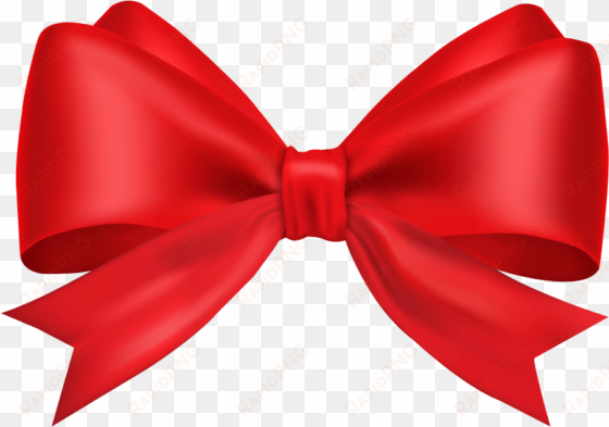 bow png hd - red bow transparent background