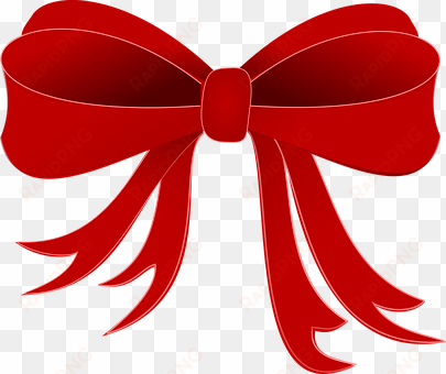 bow red ribbon decoration isolated design - christmas bow clip art