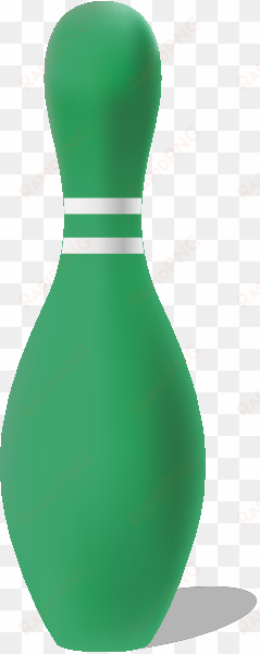 bowling pin clipart for print out - green bowling pin