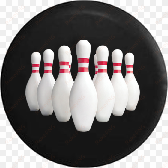 bowling pins full set strike jeep camper spare tire - bowling pins