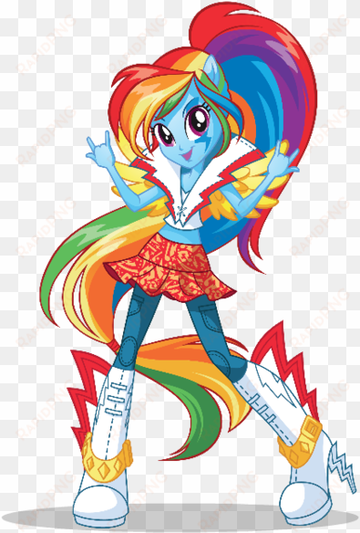 Box Art, Devil Horn , Equestria Girls, Official, Rainbow - Mlp Eg Rainbow Rocks Rainbow Dash transparent png image