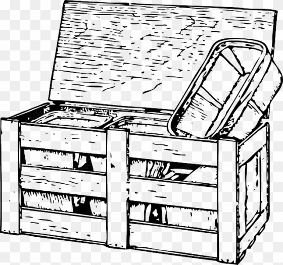 box, outline, wooden, vegetables, wood, tomato, veggies - drawings of crates of tea