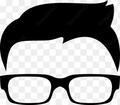 boy eye glasses hair hipster icon male man - glasses frames clip art