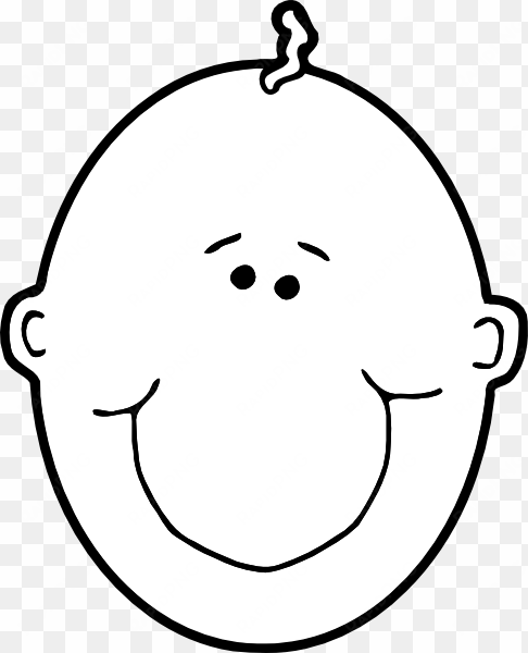 boy face clipart black and white