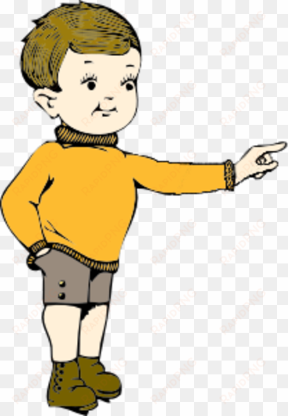 boy pointing clip art