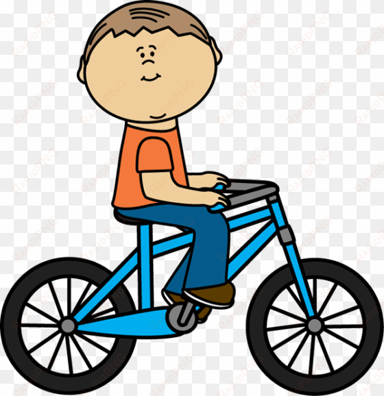 boy riding a bicycle - boy on bike clipart