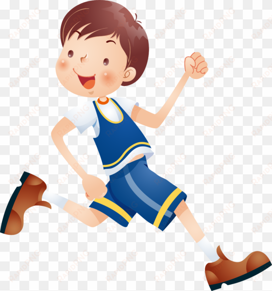 boy running png vector library library - run cartoon png