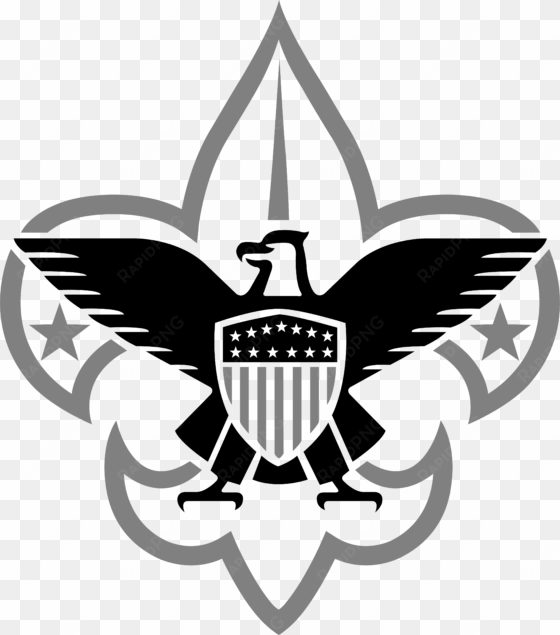 boy scouts logo, grey, svg - boy scouts of america logo black and white