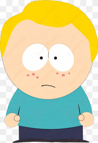 boy with blond hair and blue shirt - south park nelly