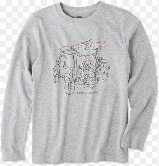 boys holiday off road long sleeve crusher tee - sleeve