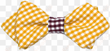 boy's orange & maroon bow tie - bow tie embroidery