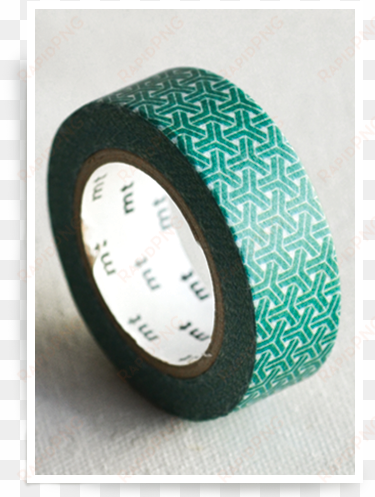 bpd, mineral green tape - mt net check pink washi masking tape - 1 roll