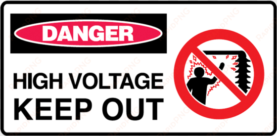 brady danger sign range - three dimensional signs - high voltage w/picto