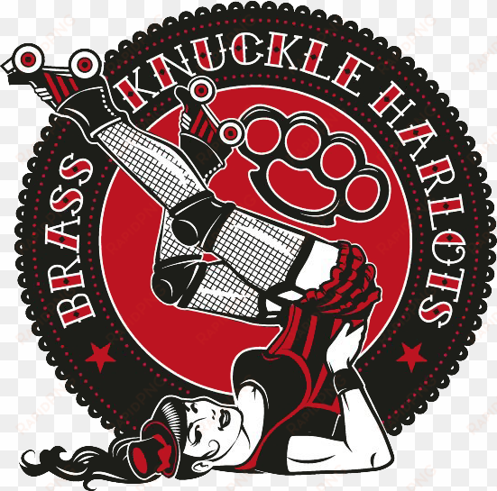 brass knuckle harlots - roller derby logos