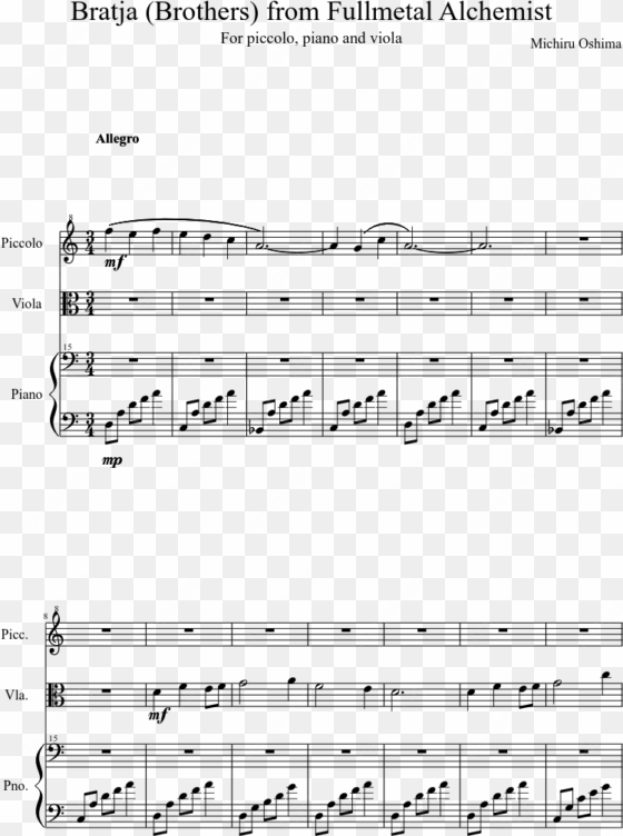 bratja from fullmetal alchemist sheet music composed - dragon roost island trumpet sheet music