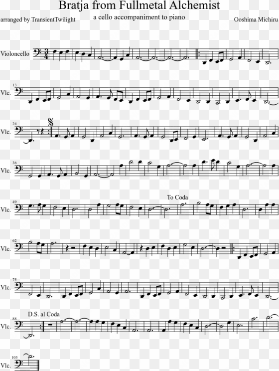 bratja - fullmetal alchemist - zelda euphonium sheet music