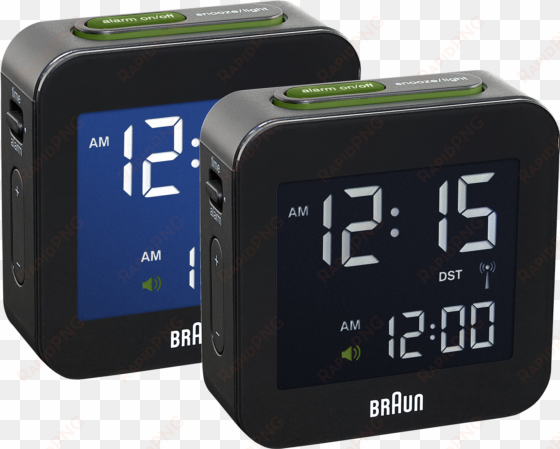 braun bnc 008 radio controlled travel alarm clock black