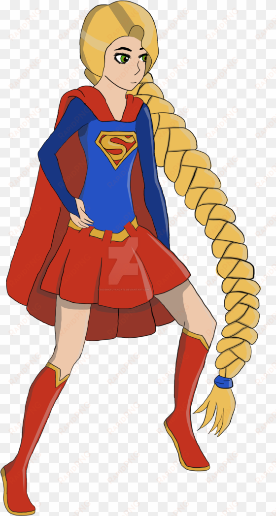 brave clipart supergirl - rapunzel as supergirl