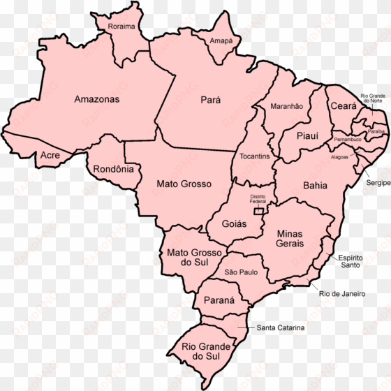 brazil map - simplified map of brazil