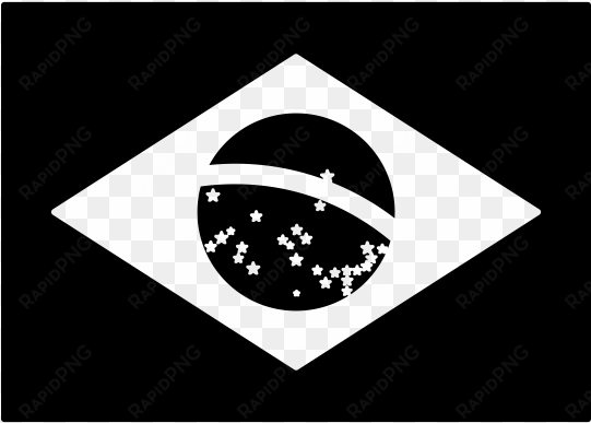 brazilian flag black and white