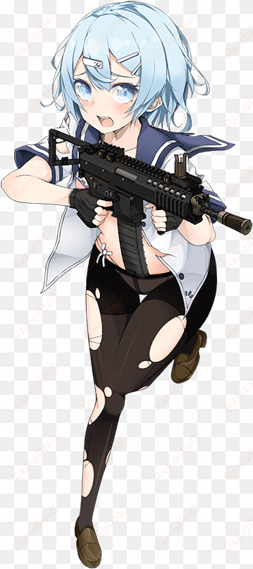 break 2 pdw - anime girl gun png