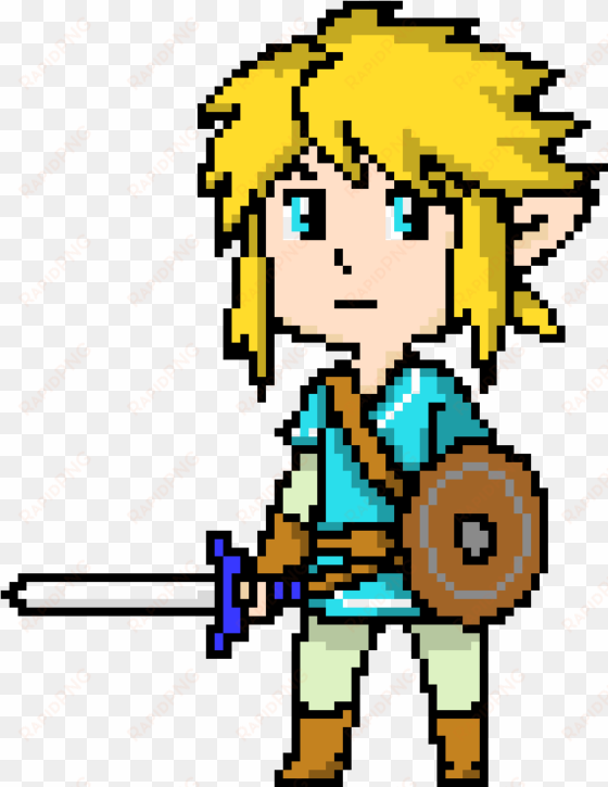 breath of the wild pixel link - the legend of zelda