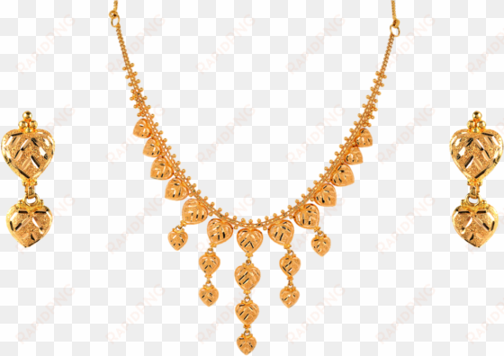 breathtaking and classy 22kt yellow gold bridal set - necklace