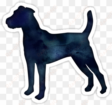 breed collection parson terrier black watercolor silhouette - parson russell terrier silhouette