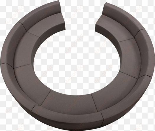 bricks configuration u shape sofa grey top modular - circle sofa png top view