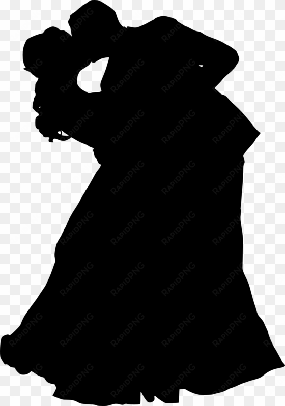 bride and groom silhouette clip art free - silhouette