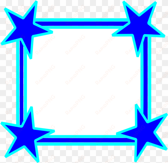 bright - blue star frame