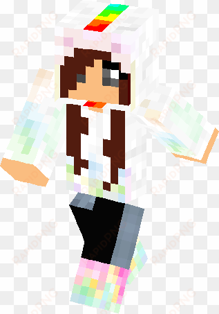 bright rainbow unicorn girl skin - rainbow unicorn skin minecraft