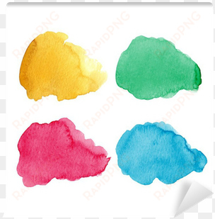 bright watercolor elements for design wall mural • - stock photography