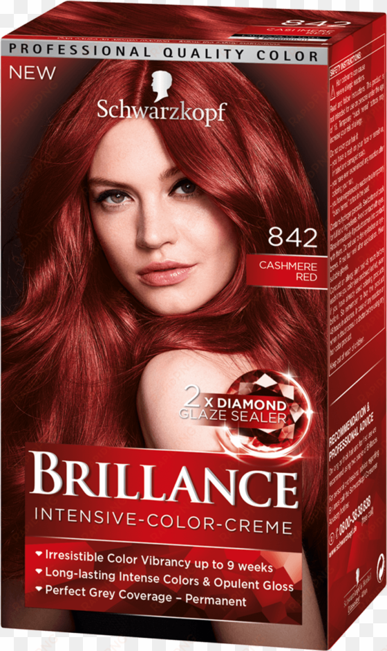 brillance com intensive color creme 842 cashmere red - schwarzkopf brill 811 skand. blonde