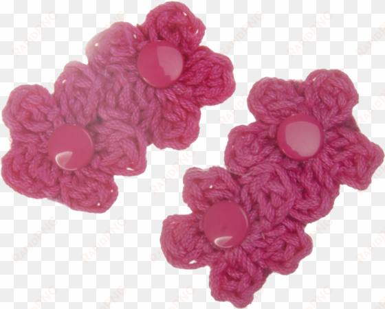 broche florecitas tejidas 2 piezas - artificial flower