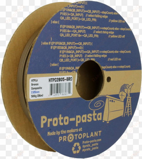 bronze-filled metal composite htpla - proto-pasta high temperature premium htpla v3 pla 3d