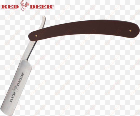 brown red deer shaving barber vintage straight razor, - orange red deer shaving barber vintage straight razor