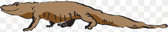 brown, view, side, dangerous, walking, tail, alligator - animals clipart