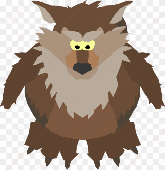 brown werewolf 0 - club penguin sprite