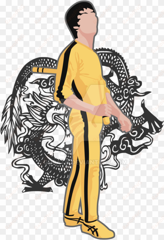 bruce lee game of death png vector download - chinese dragon