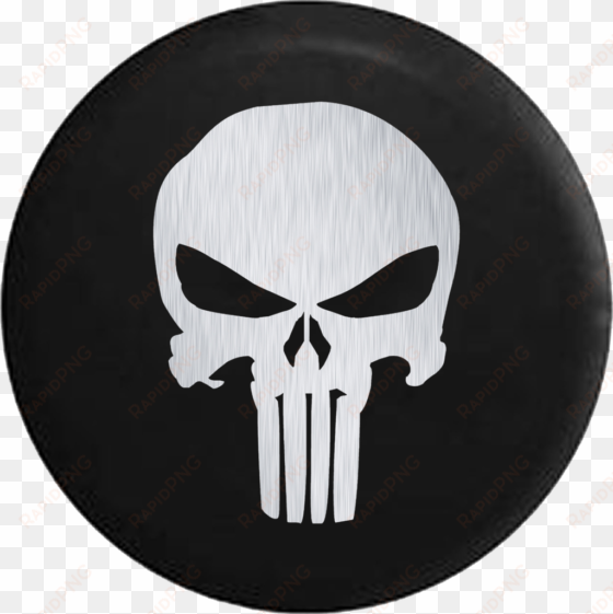 brushed aluminum american patriot punisher skull - punisher skull